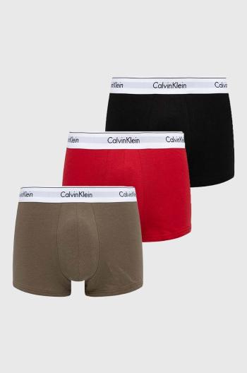 Boxerky Calvin Klein Underwear 3-pak pánske, červená farba