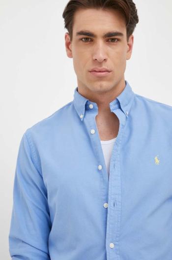 Bavlnená košeľa Polo Ralph Lauren pánska, slim, s golierom button-down