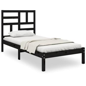 Rám postele čierny masívne drevo 90 × 190 cm Single, 3105919