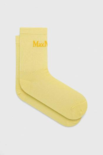 Ponožky Max Mara Leisure dámske, žltá farba