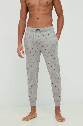 Bavlnené pyžamové nohavice Polo Ralph Lauren šedá farba, vzorovaná