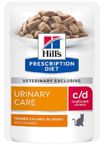 HILLS PD Feline c/d Urinary Stress Chicken - kapsičky pre mačky 12x85g