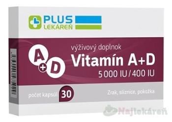 PLUS LEKÁREŇ Vitamín A+D 5000 IU/400 IU 30ks