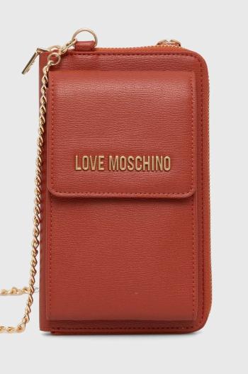 Peňaženka Love Moschino dámska, oranžová farba, JC5701PP1LLD0000