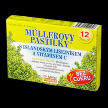 MÜLLEROVE PASTILKY s islandským lišajníkom a vitamínom C BEZ CUKRU  12ks