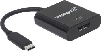 Manhattan 152020 DisplayPort / USB adaptér [1x USB 3.1 zástrčka C - 1x zásuvka DisplayPort] čierna farebne odlíšený, fle