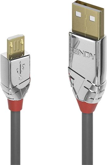 LINDY #####USB-Kabel USB 2.0 #####USB-A Stecker, #####USB-Micro-B Stecker 1.00 m sivá