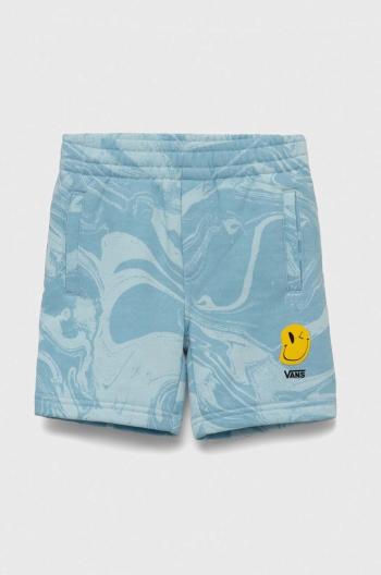 Detské krátke nohavice Vans MARBLE FLEECE SHORT BLUE GLOW nastaviteľný pás