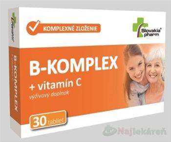 Slovakiapharm B-KOMPLEX + vitamín C tbl 30 ks