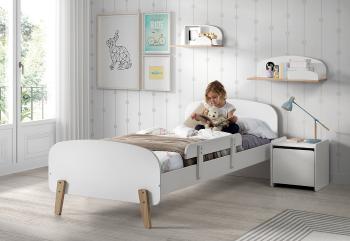 Detská posteľ VIPACK FURNITURE Kiddy biela 200x90 cm