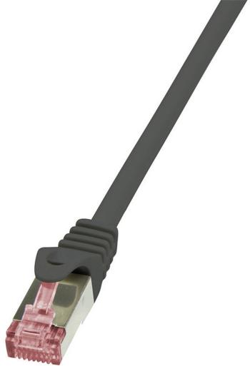 LogiLink CQ2043S RJ45 sieťové káble, prepojovacie káble CAT 6 S/FTP 1.50 m čierna samozhášavý, s ochranou 1 ks