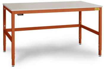 Manuflex LC3058.2001 ESD pracovný stôl CANTOLAB Spezial s melamínovou doskou, š xhxv = 1500 x 800 x 752-952 mm  Farba: č