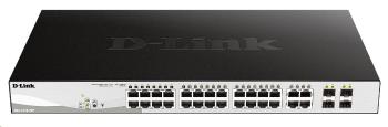 D-Link DGS-1210-28P 28-port Gigabit Smart+ PoE Switch, 24x GbE PoE+, 4x RJ45/SFP, PoE 193W