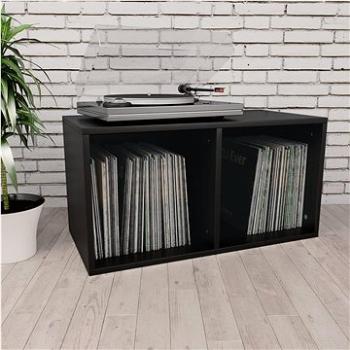 Regál na LP platne čierny 71 × 34 × 36 cm (800118)