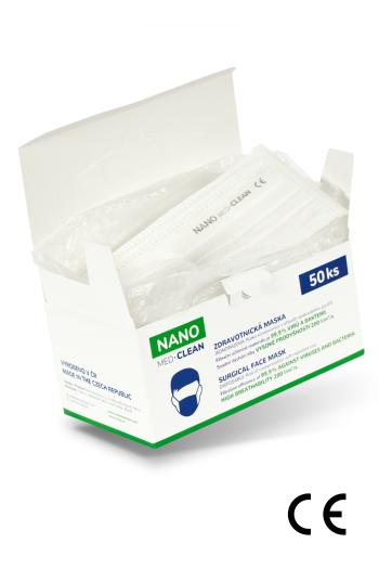 Nanovlákenné rúška Nano Med.Clean 50 ks balenie - B03/biela f00023
