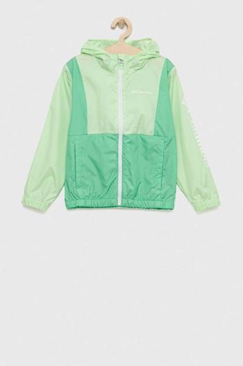 Detská bunda Columbia Lily Basin Jacket zelená farba