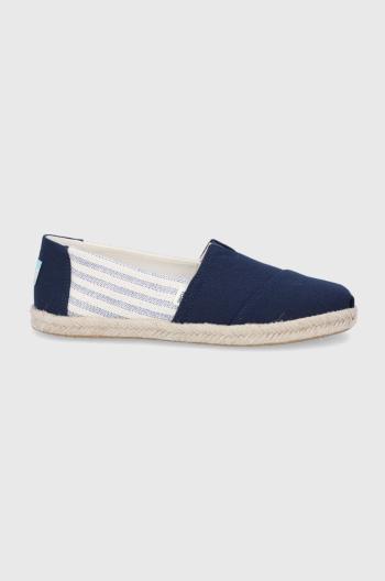 Espadrilky Toms University Stripes tmavomodrá farba