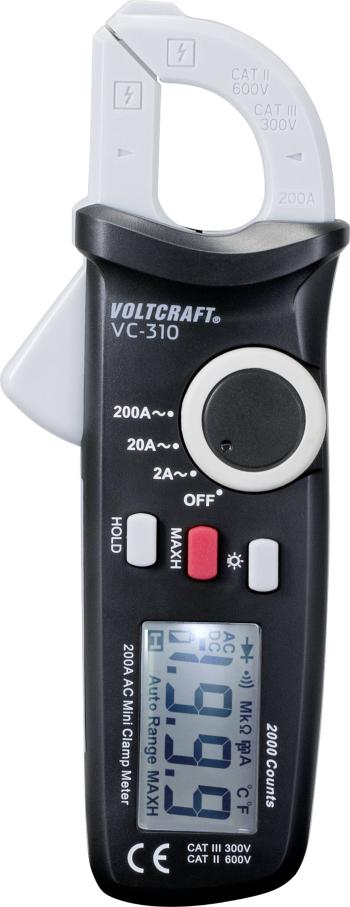 VOLTCRAFT VC-310 prúdové kliešte  digitálne/y  CAT II 600 V, CAT III 300 V Displej (counts): 2000