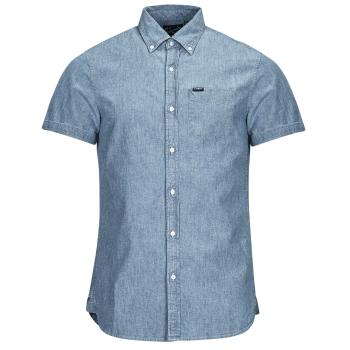 Superdry  VINTAGE OXFORD S/S SHIRT  Košele s krátkym rukávom Modrá