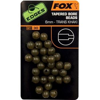 FOX Edges Tapered Bore Beads 6 mm Trans Khaki 30 ks (5055350249796)