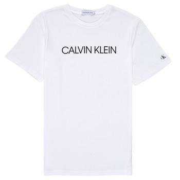 Calvin Klein Jeans  Tričká s krátkym rukávom INSTITUTIONAL T-SHIRT  Biela