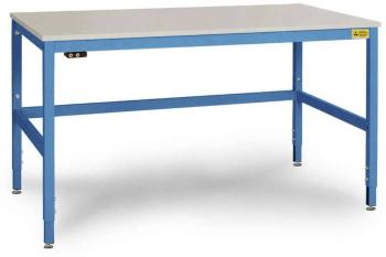 Manuflex LC3923.5012 ESD pracovný stôl CANTOLAB Spezial s gumovou doskou, š xhxv = 2000 x 1000 x 752-952 mm  Farba: svet