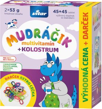 VITAR MUDRÁČIK multivitamín + kolostrum DUOPACK, 45 + 45 tbl dóza + RETRO CÉČKA