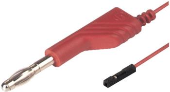 SKS Hirschmann MAL 4-0.64/100-0.25 merací kábel [lamelový zástrčka 4 mm - zásuvka 0,64 mm] 1.00 m červená 1 ks