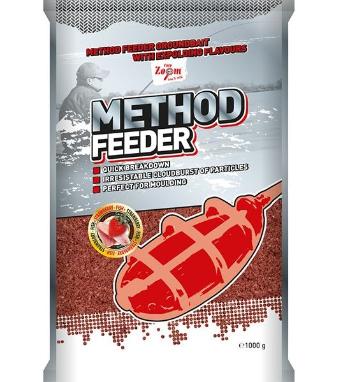 Carp zoom krmítková zmes method feeder groundbaits 1 kg - jahoda ryba