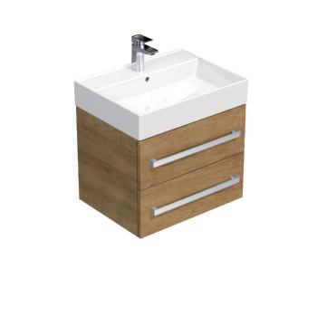 Kúpeľňová skrinka s umývadlom SAT Cube Way 60x47,5x46 cm Hickory dub CUBE46602DHSAT