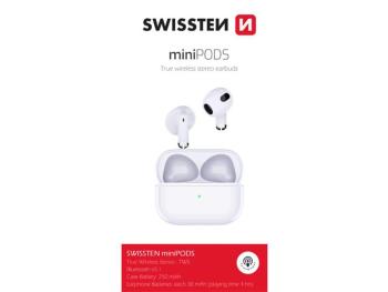 Slúchadlá Bluetooth SWISSTEN MINIPODS WHITE 54200200