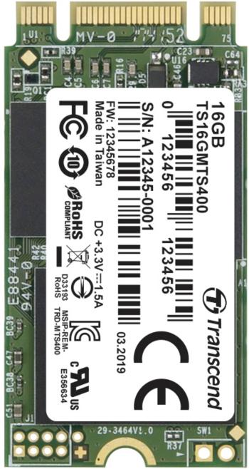 Transcend MTS400 16 GB interný M.2 PCIe NVMe SSD 2242 SATA 6 Gb / s Retail TS16GMTS400