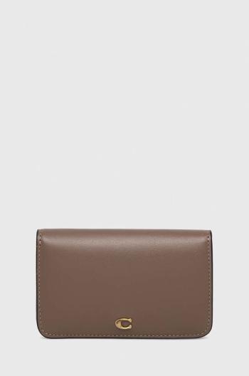 Kožená peňaženka Coach dámsky, hnedá farba