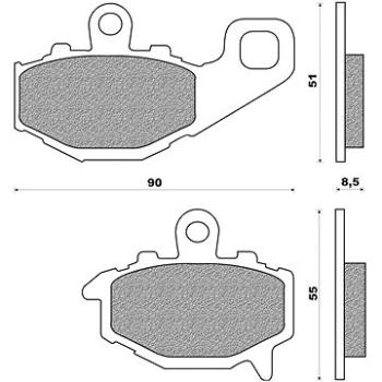 NEWFREN brzdové doštičky (zmes ROAD TOURING SINTERED) (2 ks) M502-513