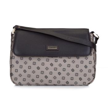 Kožená a žakárová crossbody kabelka Wittchen s monogramom 93-4-247-9