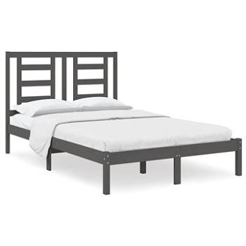 Rám postele sivý masívna borovica 120 × 200 cm, 3104345