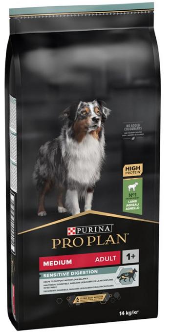 ProPlan MO Dog Opti Digest Adult Medium Sensitive Digestion jahňa granule pre psy 14kg