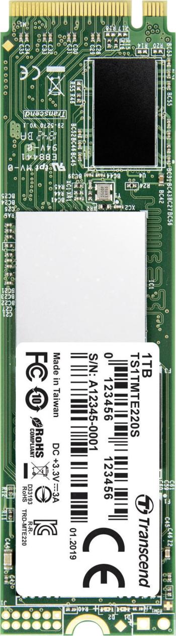 Transcend 220S 1 TB interný SSD disk NVMe / PCIe M.2 M.2 NVMe PCIe 3.0 x4 Retail TS1TMTE220S