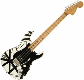 EVH Striped Series 78 Eruption Relic Relic White with Black Stripes Relic