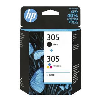 HP 6ZD17AE - originálna cartridge HP 305, čierna + farebná, 2x2ml