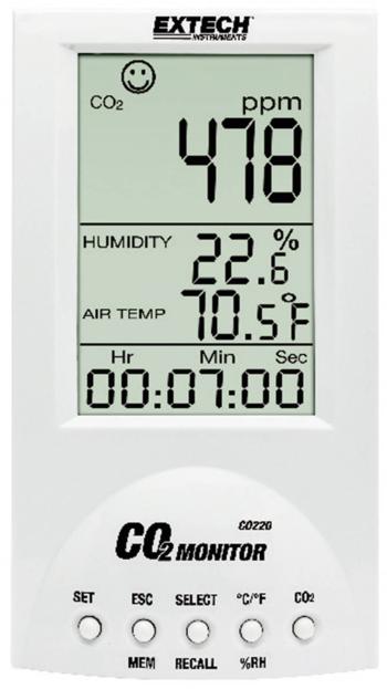Extech CO220 merač oxidu uhličitého (CO2) 0 - 9999 ppm