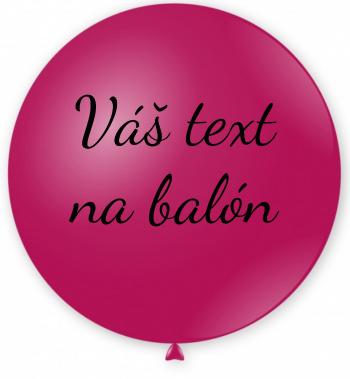 Balón s textom - Fuchsiový 80 cm