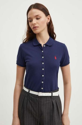 Polo tričko Polo Ralph Lauren dámske, tmavomodrá farba, 211939272