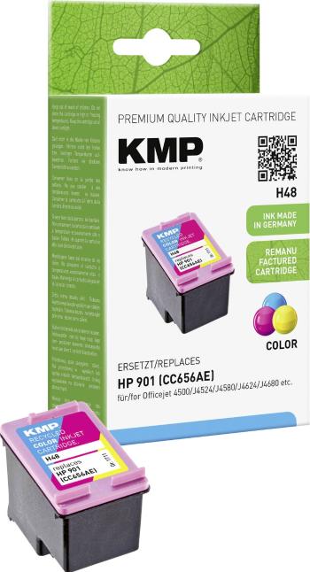 KMP Ink náhradný HP 901 kompatibilná  zelenomodrá, purpurová, žltá H48 1711,4560