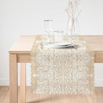 Behúň na stôl Minimalist Cushion Covers Beige Ethnic, 45 x 140 cm