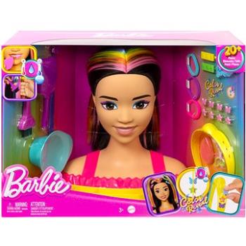 Barbie Neónovo Dúhová Česacia Hlava – Čiernovláska (194735125197)