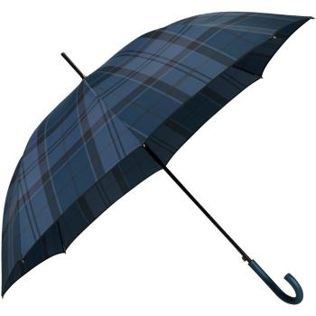 Samsonite Holový poloautomatický deštník Wood Classic S - tmavě modrá