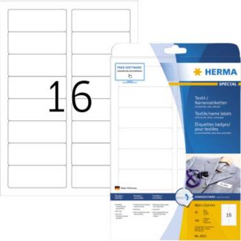 Herma 4515 etikety (A4) 88.9 x 33.8 mm acetátový hodváb  biela 320 ks premiestniteľné menovky