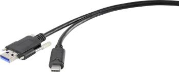 Renkforce #####USB-Kabel #####USB 3.2 Gen1 (USB 3.0 / USB 3.1 Gen1) #####USB-A Stecker, #####USB-C™ Stecker 1.00 m čiern