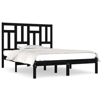 Rám postele čierny masívne drevo 120 × 190 cm Small Double, 3104517